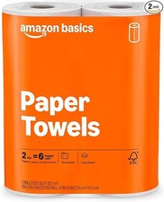 2-Ply Flex-Sheets Paper Towels, 2-Pack, 150 Sheets per Roll, 2 Basics Rolls = 6  picture
