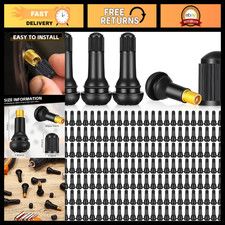 500 Pcs Tubeless Valve Stems - Rubber Snap-in, Standard Length for Car Rims picture