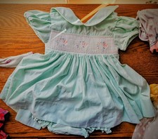 Vintage House of Hatten Heirloom Smocked Dress Flower embroidery Easter dress picture