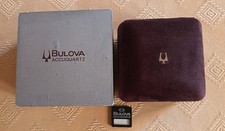 Rare Genuine Bulova Accuquartz Box 1970s Complete Box Back Box Tag picture