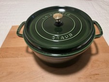 STAUD Cast Iron 7 qt, Round, Dutch Oven, Basil picture