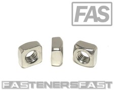 (25) M6-1.00 Stainless Steel Square Nuts A2 DIN557 (25 Pcs) picture