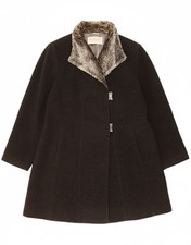 WINDSMOOR Womens Overcoat UK 20 2XL Grey Wool AR20 picture