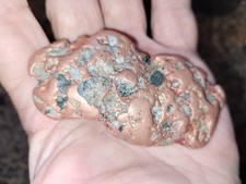 COPPER NUGGETS LOT 327g/18pc.  with extreme matrix Float Glacier/ Placer Deposit picture