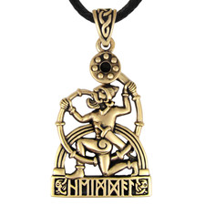 Bronze Heimdall Norse God Pendant Viking Heimdallr Asatru Jewelry - Dryad Design picture