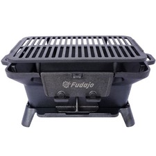 Cast Iron Grill Outdoor Portable Charcoal Grill and Tabletop Cast Iron Skillet picture