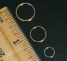 1pc Solid 14kt Gold Hinged Segment Ring Septum Nose Ring Helix Cartilage Clicker picture