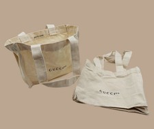 gucci 100th anniversary Reusable Canvas Shopping Tote 2 Pc picture