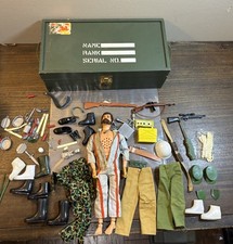 Vintage G.I. Joe Talking Commander Figure Footlocker & Gear Lot 1970s Hasbro picture