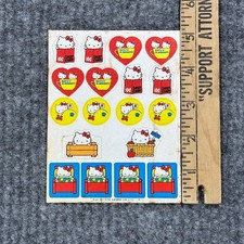 Vintage Hello Kitty Sticker Sheet 1976 Sanrio Mimmy 70s Cute Kawaii UNUSED RARE picture