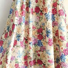 57'' Wide By Yard Vintage Floral Cotton Poplin Material Fabrics For Shirt Dress picture