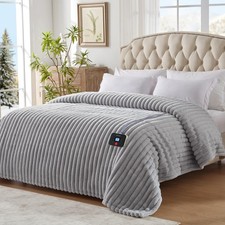 Westinghouse Faux Fur & Sherpa Heated Electric Blanket, Auto Off, Twin 62