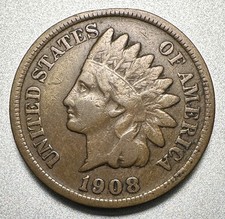 1908-S  INDIAN CENT   F/VF   KEY DATE  #2773 picture