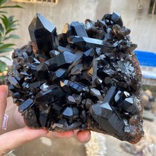 2.8lb Natural Smoky Black Quartz Crystal Cluster  Specimen healing picture