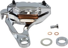 Hawg Halters Inc 4 Piston Rear Brake Caliper Kit Chrome picture