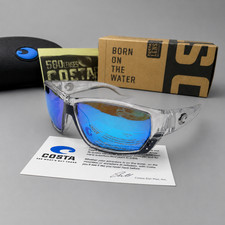 NEW Costa Del Mar Tuna Alley Clear Blue Mirror 580P Polarized Lens HOT TREND picture