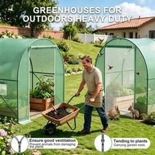 Walk-in Tunnel Greenhouse 10 x 7 x 7 ft Hoop House w/ Watering System for Garden picture