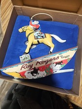 Vintage Schylling Roy Rogers&Trigger Repro Wind-up Tin Toy. picture