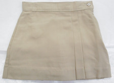 Girls A+ Khaki 2-Pleate Uniform Skort Size 6 picture