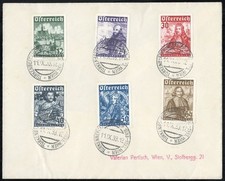Austria Stamps # B112-17 XF Rare Clean First Day Cover picture