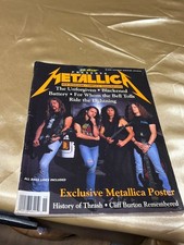 Guitar Magazine Presents Metallica 1992 James Hetfield Cliff Burton w/Poster AA9 picture
