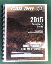 2015 Can-Am Commander 1000 Max Limited Owner's Manual: With Protective Covers picture