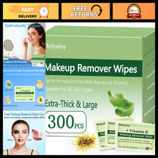 300 Makeup Remover Wipes Bulk Pack, Individually Wrapped, Travel Size, Soft & Ge picture