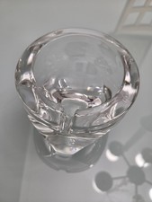 Vintage Viking Glass Tripod Slant Ashtray MCM Clear picture