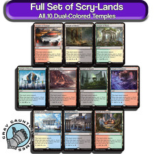 Scry Lands MTG Dual Lands Full Set All 10 Temples Magic Commander EDH Mana Lot [ picture