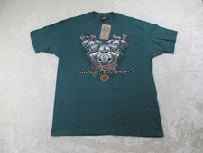 NEW VINTAGE Harley Davidson Shirt Mens Extra Large Green Twin Cam Bahamas 2000* picture