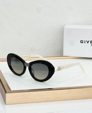 Givenchy GV60017U Sunglasses Black Gray Gradient Pearl White 51-22-142  New Case picture