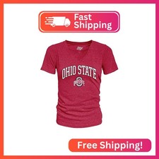 Blue 84 Women's Ohio State Buckeyes Heathered Team Color Confetti T Shirt, Ohio picture