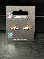 NFL Denver Broncos Logo Post Earrings Hypo Allergenic picture