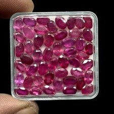 12 Pcs Natural Ruby 6x4mm Oval Cut Rich Red Loose Gemstones Wholesale Lot picture