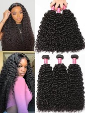 Nadula Malaysian Curly Human Hair Weave 3 Bundles 16 14 12 inches Natural picture