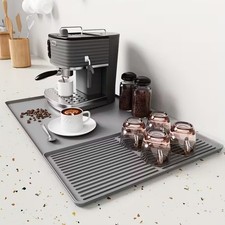 Silicone Counter Protector Mat for Coffee Machine 24x16 Raised Edges Anti-Slip picture