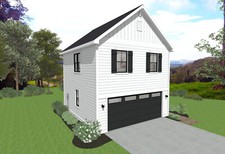 Garage Apartment (ADU) - 1 BR/1BA w/ Loft - Full House Plans, Blueprints #30011B picture