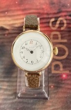 1912 Elgin WWI Era Trench Watch Red 12 Dial Wire Lug Vintage Wristwatch picture