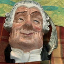 Large Toby Character Jug The Lawyer D6498 Royal Doulton, Made in England 7.5” picture
