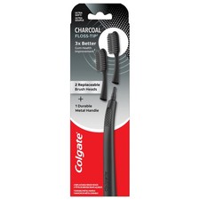 Colgate Keep Charcoal Replaceable Head Toothbrush Starter Kit, 2 Brush Heads picture