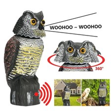 Owl Decoy Statue Protect Garden Yard Scare Birds Away Pigeon Scarecrow Repellent picture