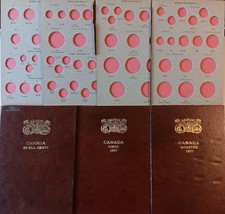 Dansco Canadian Canada Coin Folder Album Lot Of 4 Small Cent Dime Quarter & Type picture