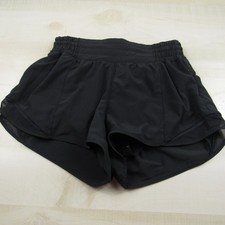 Lululemon Shorts Womens 4 Black Hotty Hot High Rise Lined Gym Yoga Active picture