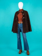 Vintage 1960s/70s Brown Suede Cape Size XS/S picture