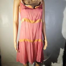 ANTIQUE 1920's SILK FLAPPER COCKTAIL PARTY DRESS VINTAGE DRESS PROHIBITION ERA picture