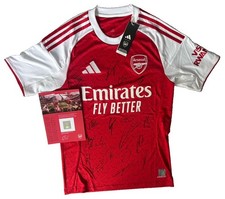 MULTI SIGNED Rare Arsenal PL WINNER Authentic 2025/26 Full Squad Jersey CLUB COA picture