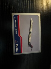 RARE & VINTAGE 2003 Delta Airlines - Trading Card #2 Boeing MD-88 (W/ Protector) picture