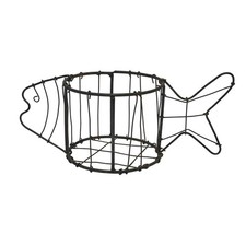 VTG Rustic Metal Wire Fish Planter Holder Garden Nautical Farmhouse Cottage picture