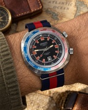Vintage Esperanto World Time 17J Manual Wind 43mm French Watch 1970s Jumbo Gmt picture