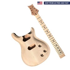 Electric Guitar Kit 22 fret 25.5inch Maple Wood Guitar Body Neck DIY picture